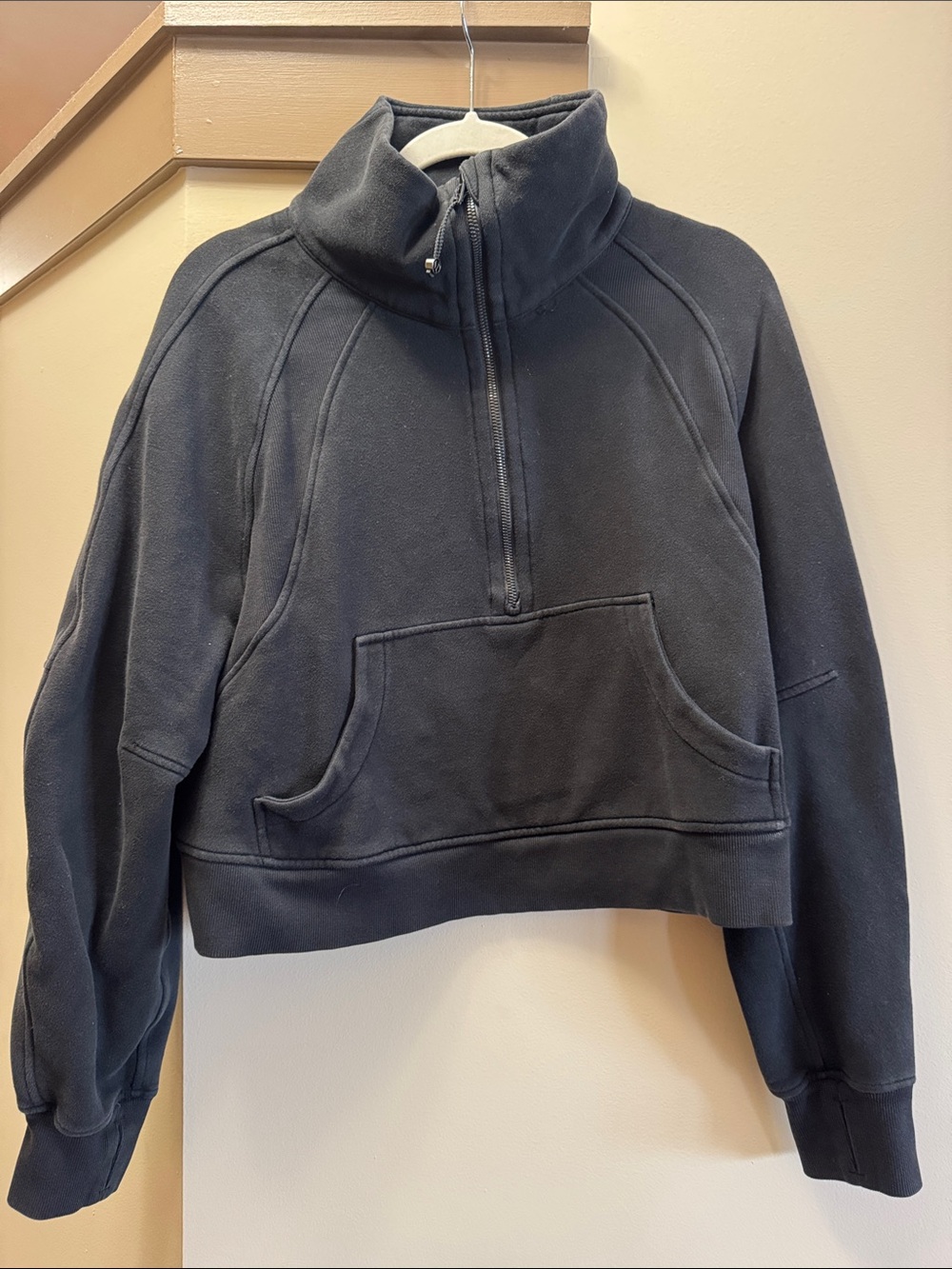 Lululemon Cropped Half-Zip Scuba Sweatshirt - Black